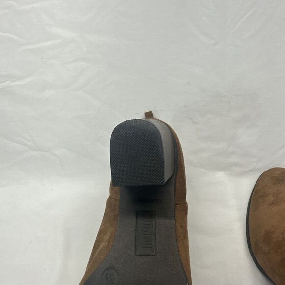 Brash Stacked Healed Suede Ankle Booties Size 8 1/2 - Picture 12 of 16